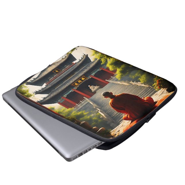 Tempelruhe Laptopschutzhülle (Vorne Knopf)