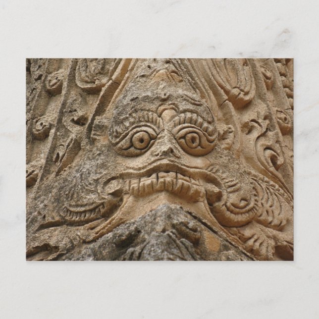 Tempelskulptur Postkarte (Vorderseite)