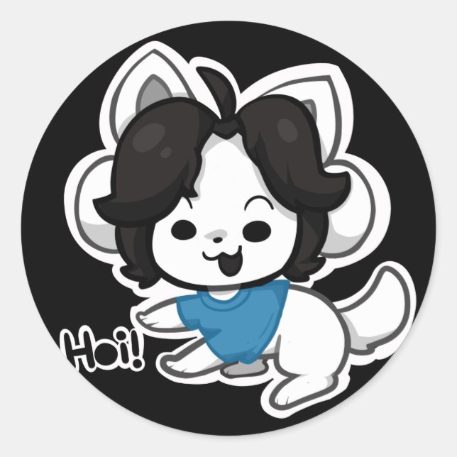 Temperament Runder Aufkleber (Vorderseite)