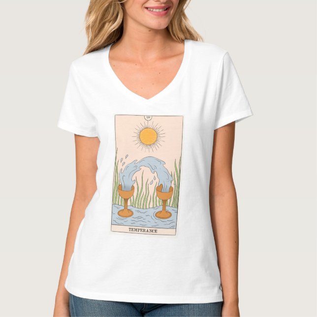 Temperament-Tarot-Karte T-Shirt (Vorderseite)