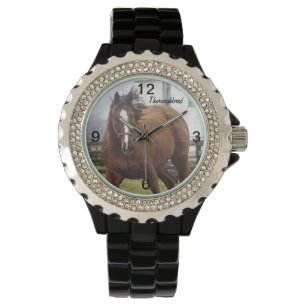 Temperamentvolle Thoroughbred-Pferdeuhr Armbanduhr