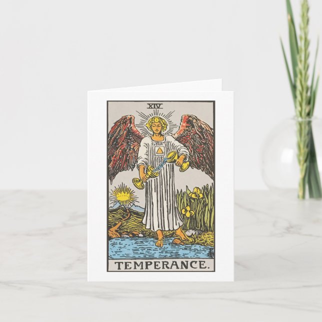 Temperance - Rider Waite Smith Tarot Karte (Vorderseite)