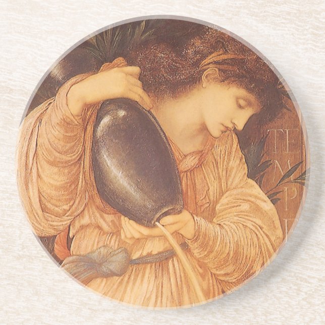 Temperantia von Sir Edward Coley Burne-Jones Getränkeuntersetzer (Vorne)