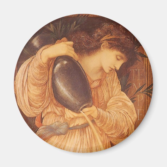 Temperantia von Sir Edward Coley Burne-Jones Magnet (Vorne)