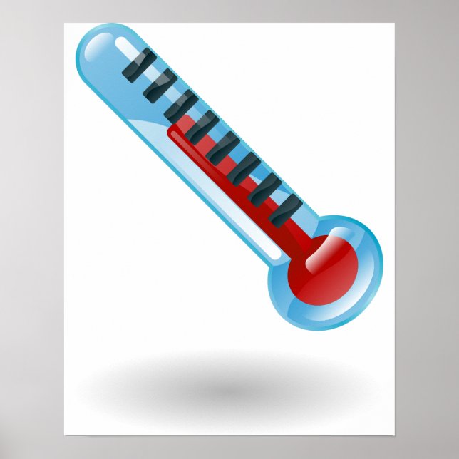 Temperatur des Thermometers Poster (Vorne)