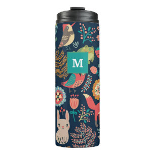 Temperaturtumbler im Monogram Forest-Stil individu Thermosbecher