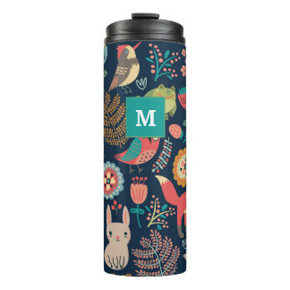 Temperaturtumbler im Monogram Forest-Stil individu Thermosbecher