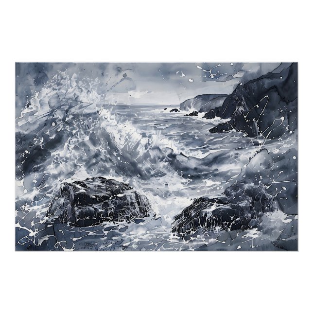 Tempest an der walisischen Küste Poster (Vorderseite)