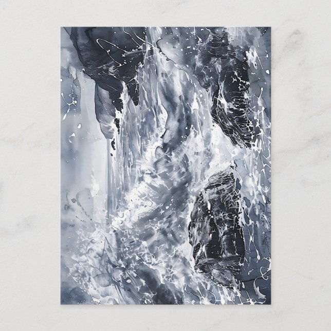Tempest an der walisischen Küste Postkarte (Vorderseite)