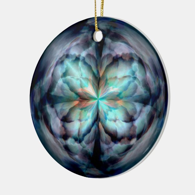 Tempest II (blau) Keramik Ornament (Links)