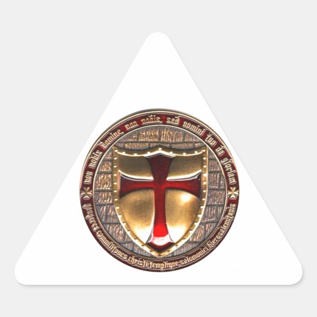 TEMPLAR COIN. DREIECKIGER AUFKLEBER (Vorderseite)