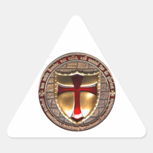 TEMPLAR COIN. DREIECKIGER AUFKLEBER
