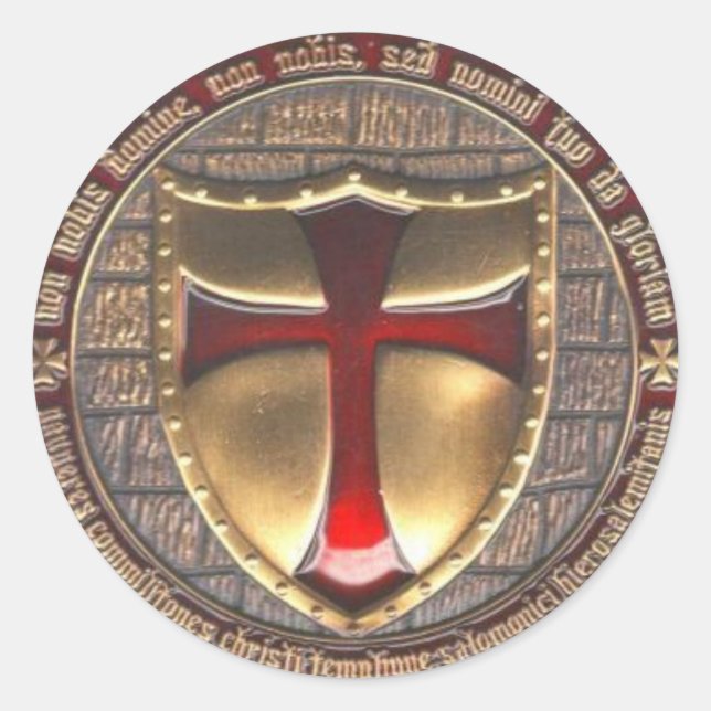 TEMPLAR EMBLEM RUNDER AUFKLEBER (Vorderseite)