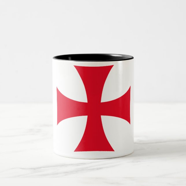 Templar Knight Crusader Coffee Mug Zweifarbige Tasse (Mittel)