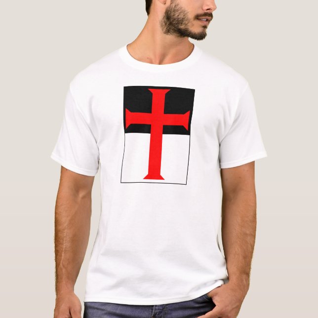 Templar Kreuz auf Beausant T-Shirt (Vorderseite)