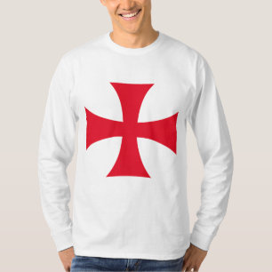 Templar Kreuz Kreuzfahrer Herren Langarmshirt T-Shirt