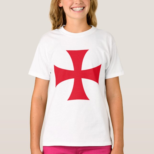 Templar-Kreuz Mädchen T-Shirt (Vorderseite)