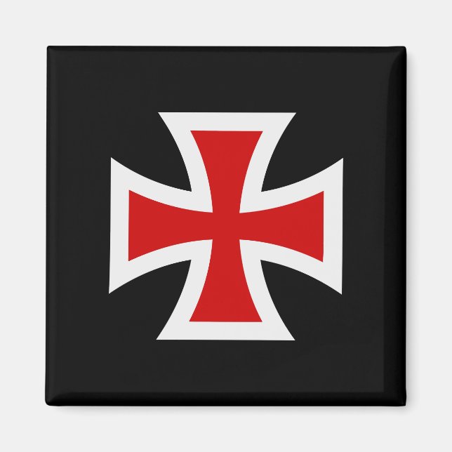 Templar-Kreuz Premium-Ritterliche Ehre Fine Art Magnet (Vorne)
