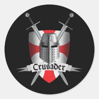 Templar - Kreuzfahrerwaffen Runder Aufkleber