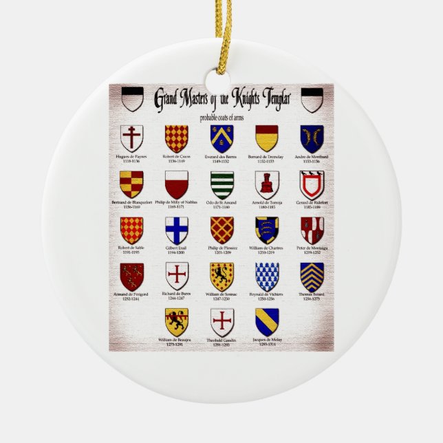 Templar Master Heraldry Keramikornament (Vorne)