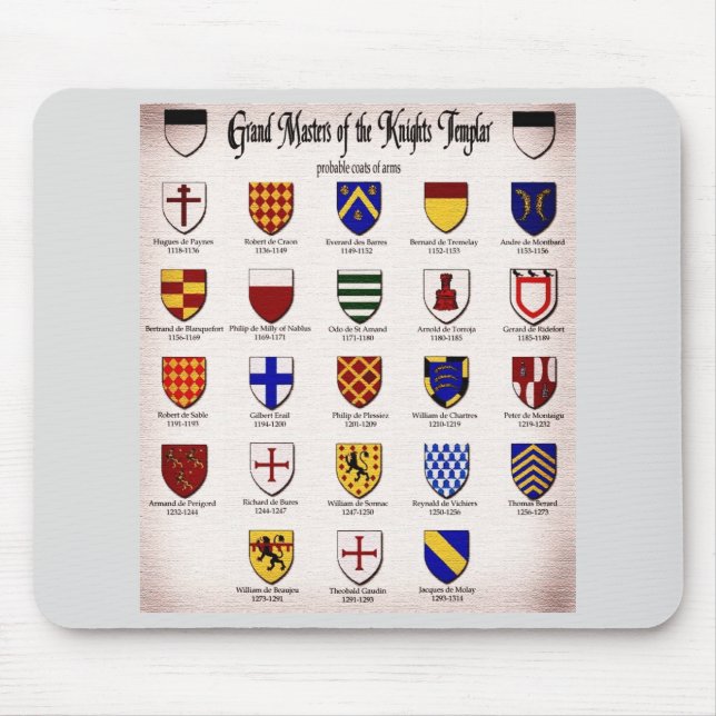 Templar Master Heraldry Mousepad (Vorne)