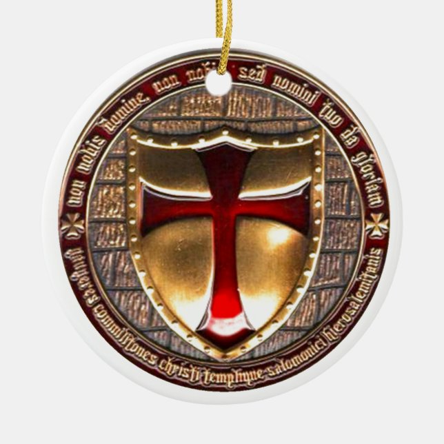 TEMPLAR MÜNZE KERAMIKORNAMENT (Vorne)
