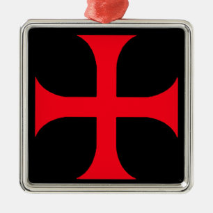 Templar rotes Kreuz Ornament Aus Metall