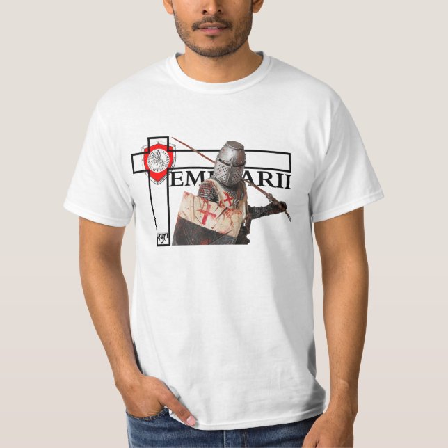 Templarii Kreuz mit Ritter T-Shirt (Vorderseite)