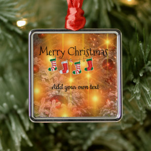 Template - Anpassen von Goldenen Weihnachten Ornament Aus Metall