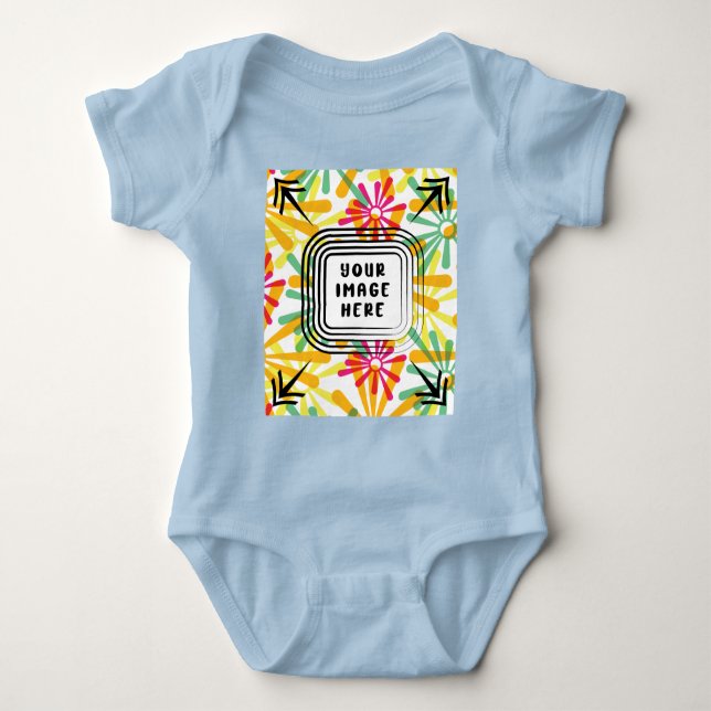 Template Baby Jersey Bodysuit Baby Strampler (Vorderseite)