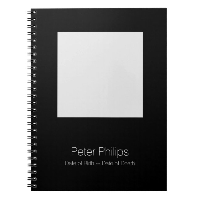 Template Beerdigung Gästebuch Favoritenbild hinzuf Notizblock (Vorderseite)