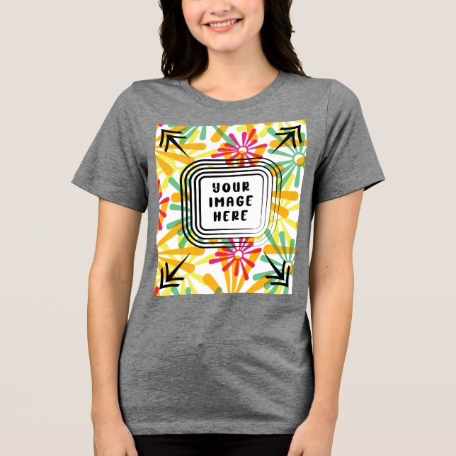 Template Bella+Leinwand Women's Tri-Mix T Shirt (Vorderseite)