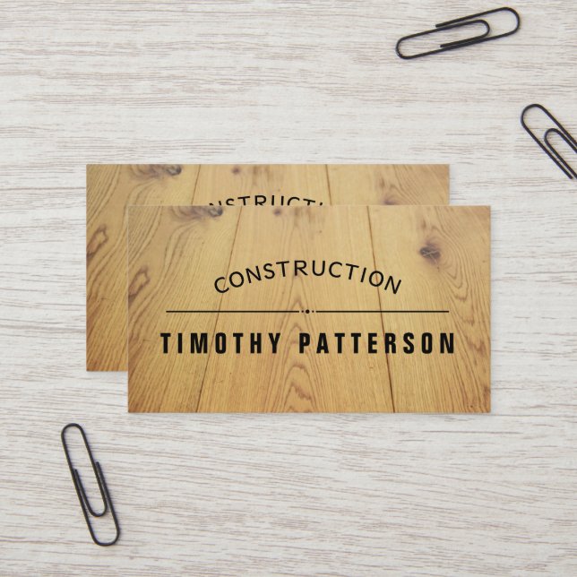Template Business Card Anpassen der Holzplatte Visitenkarte (Vorderseite/Rückseite Beispiel)