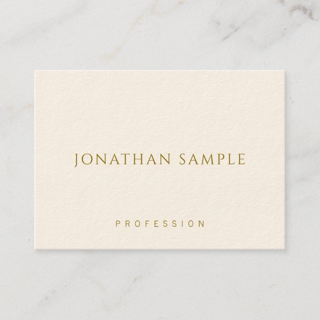 Template Business Cards Gold Text Elegant Moderne Visitenkarte (Vorderseite)