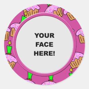 Template, Cake Border Runder Aufkleber