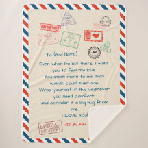 Template Custom Text Sherpa Blanket - Wir Liebe Si