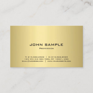 Template Elegant Gold Look Beruflich Moderne Top Visitenkarte