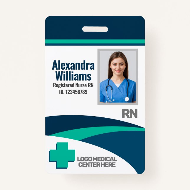 Template Employee Photo Nurse ID Ausweis (Vorderseite)
