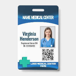 Template Employee Photo Nurse ID Badge Ausweis