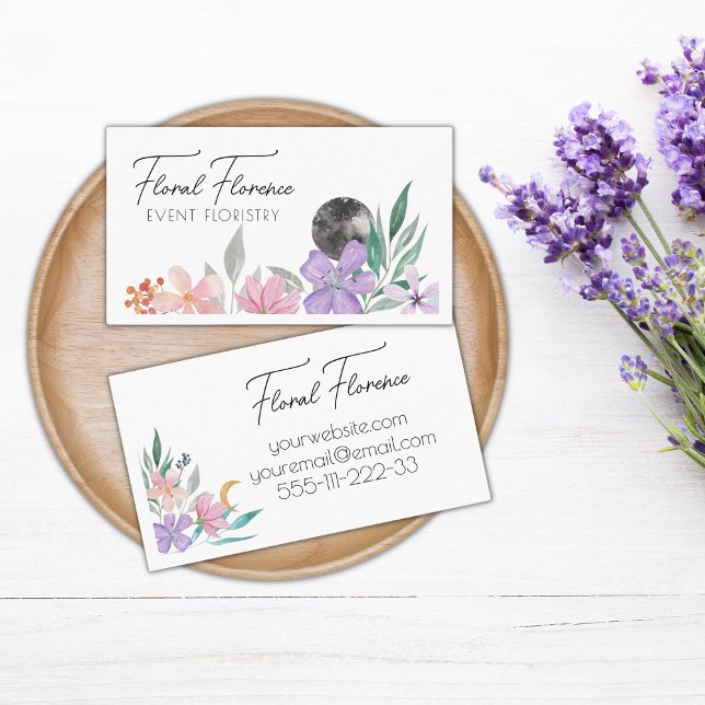 Template Florist Floral Pastel Visitenkarte (Von Creator hochgeladen)