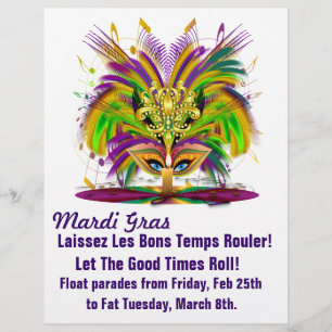 Template Flyer Mardi Gras