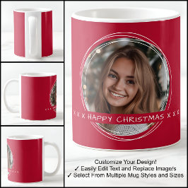 Template Foto Message Keepake Christmas Red C81 Kaffeetasse