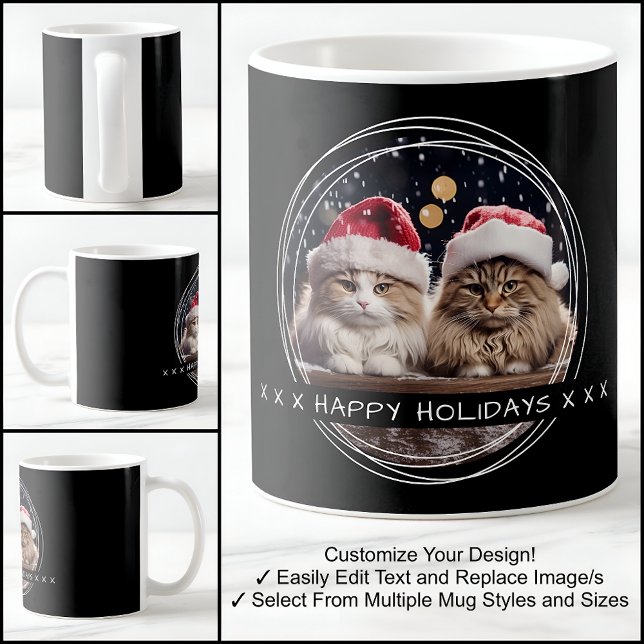 Template Foto Message Keepake Holidays Black C00 Kaffeetasse (Von Creator hochgeladen)
