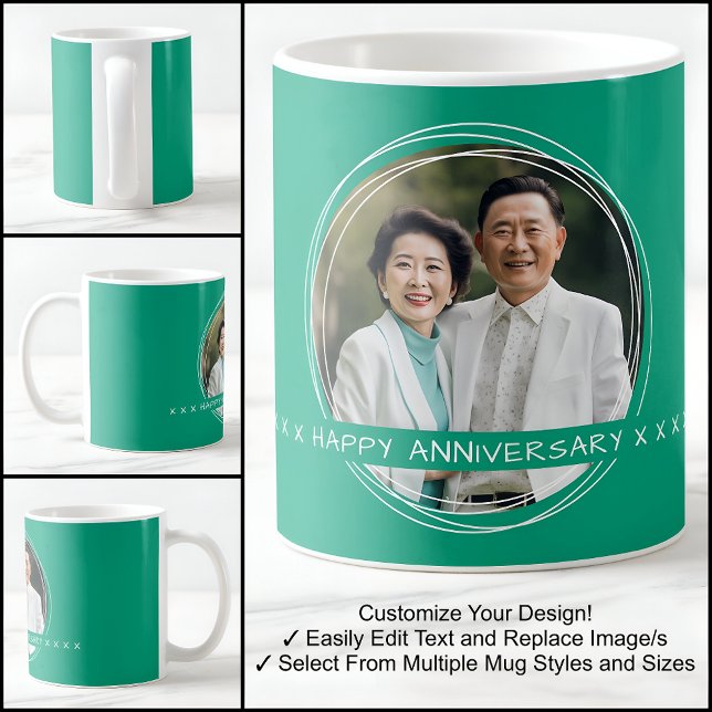 Template Foto Message Keepake Wedding Green C115 Kaffeetasse (Von Creator hochgeladen)