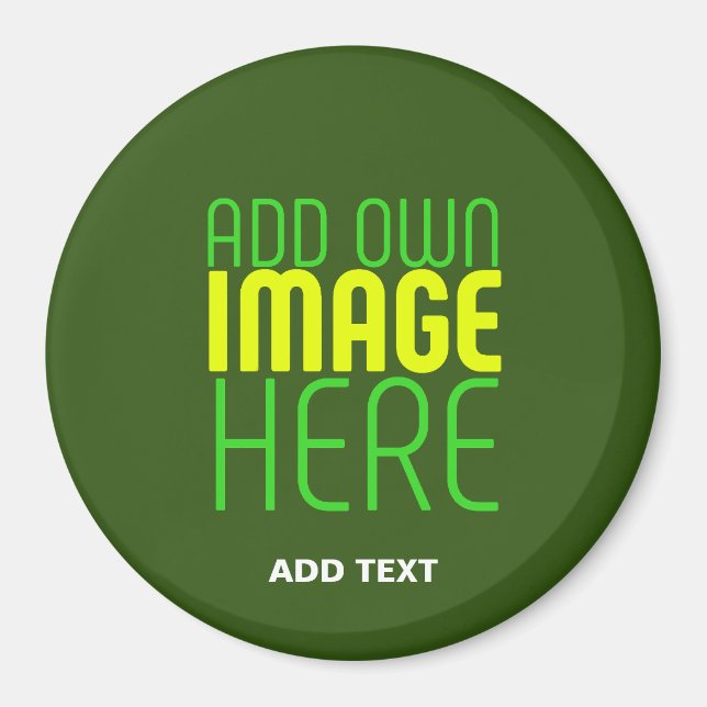 TEMPLATE FÜR BEARBEITBAREN WALD - GRÜNES BILD MAGNET (Vorne)