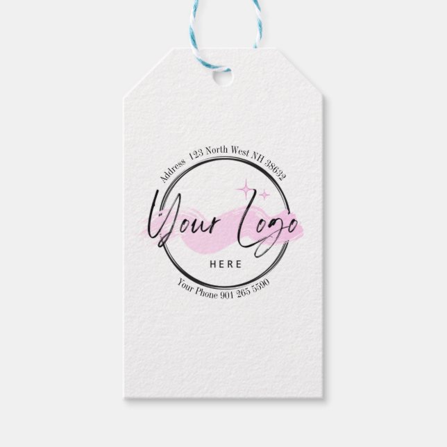 Template für das Logo für kundenspezifische Geschä Geschenkanhänger (Vorderseite)