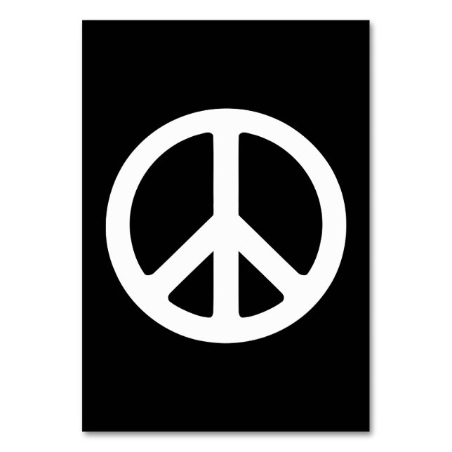 Template für das White Peace Symbol Tischnummer (Vorderseite)