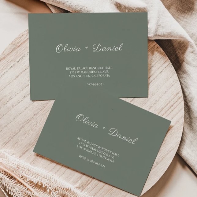 Template für die Adresse des Sage Green Wedding En (Sage Green Wedding Envelope Address Template)