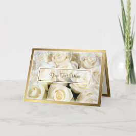 Template für die Elegance White Rose Karte