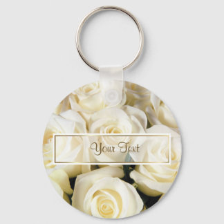 Template für die Elegance White Rose Schlüsselanhänger